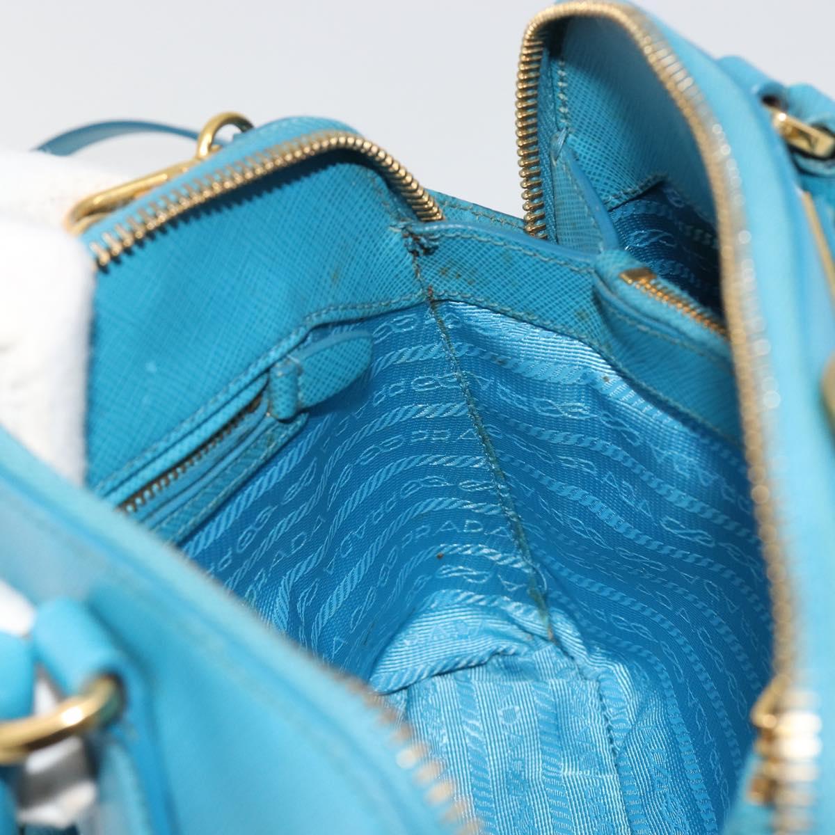 PRADA Hand Bag Saffiano leather 2way Light Blue Auth 187856A