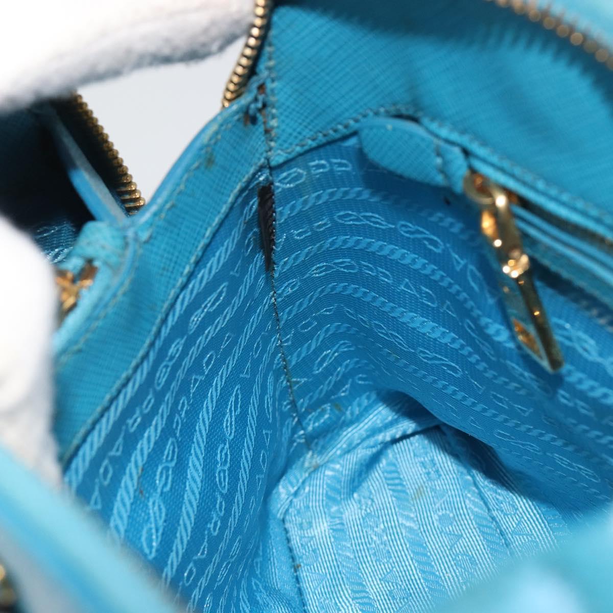 PRADA Hand Bag Saffiano leather 2way Light Blue Auth 187856A