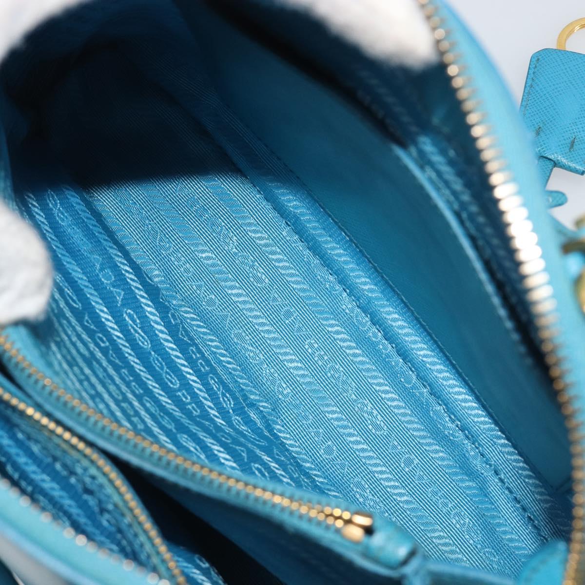 PRADA Hand Bag Saffiano leather 2way Light Blue Auth 187856A