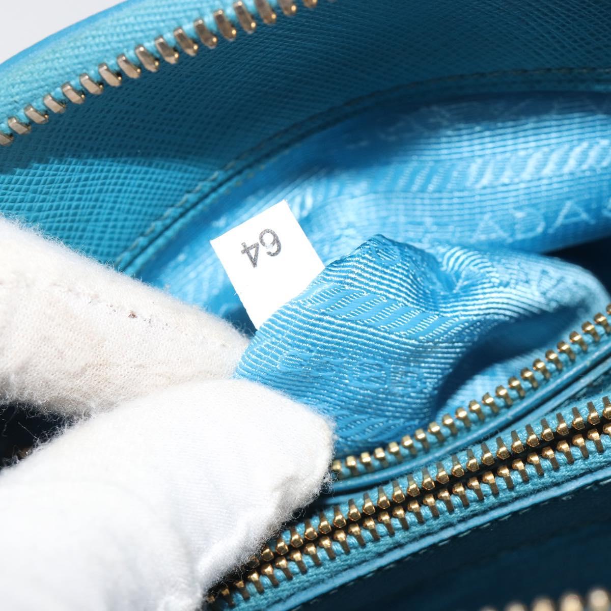PRADA Hand Bag Saffiano leather 2way Light Blue Auth 187856A