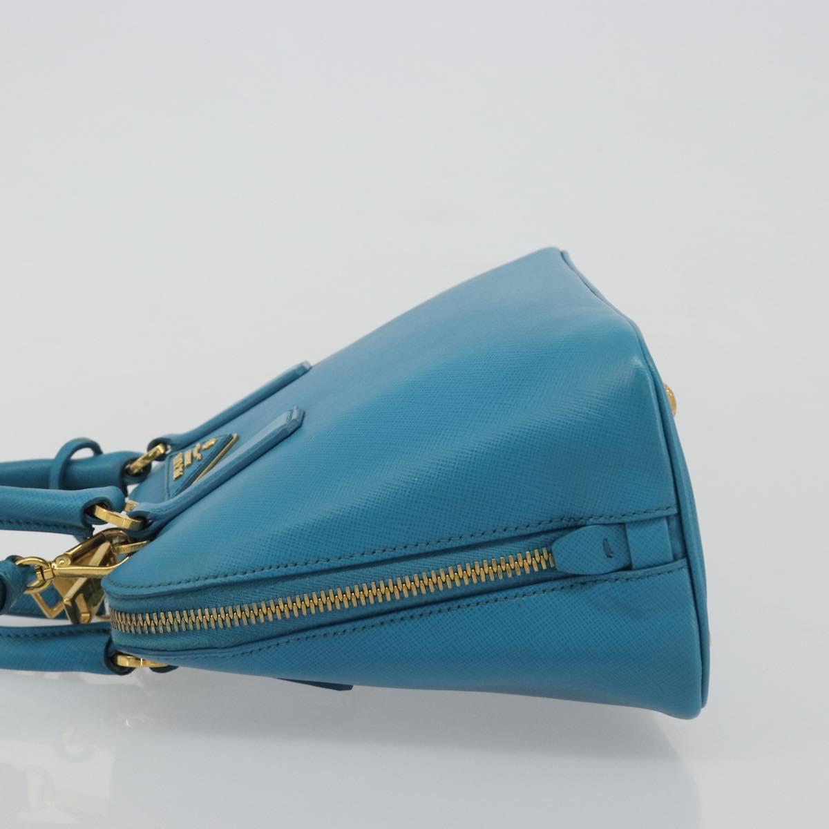 PRADA Hand Bag Saffiano leather 2way Light Blue Auth 187856A
