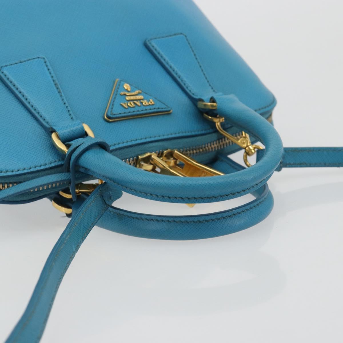 PRADA Hand Bag Saffiano leather 2way Light Blue Auth 187856A