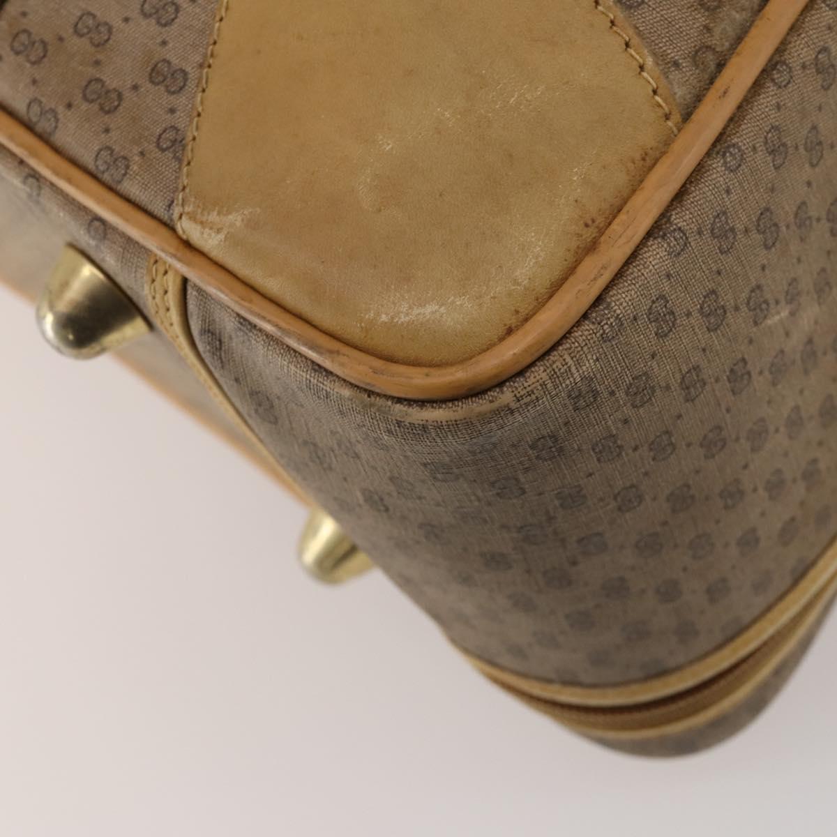GUCCI Micro GG Supreme Web Sherry Line Bag PVC Beige 010 58 1744 65 Auth 187858A