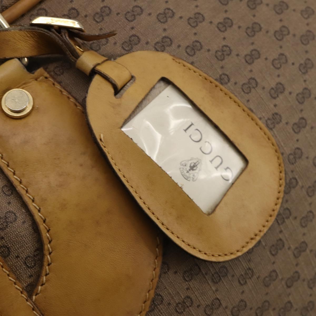 GUCCI Micro GG Supreme Web Sherry Line Bag PVC Beige 010 58 1744 65 Auth 187858A