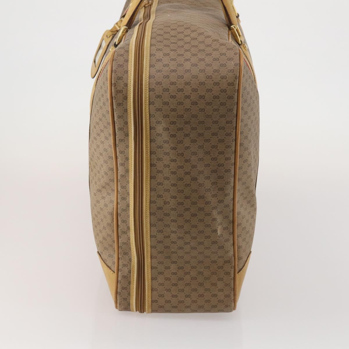 GUCCI Micro GG Supreme Web Sherry Line Bag PVC Beige 010 58 1744 65 Auth 187858A