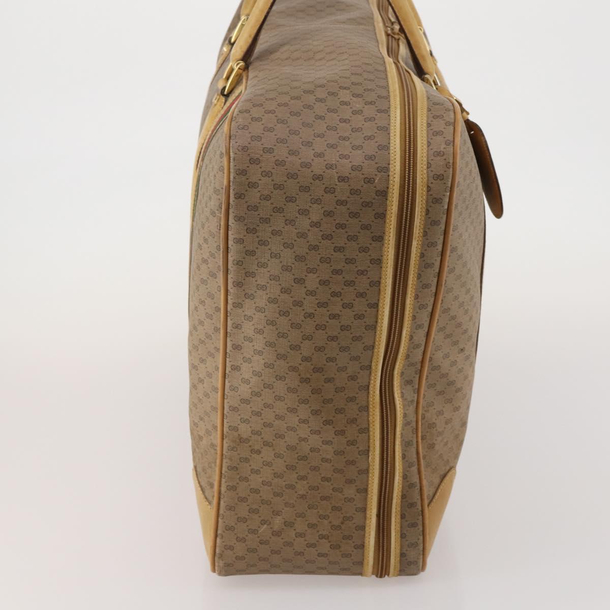 GUCCI Micro GG Supreme Web Sherry Line Bag PVC Beige 010 58 1744 65 Auth 187858A