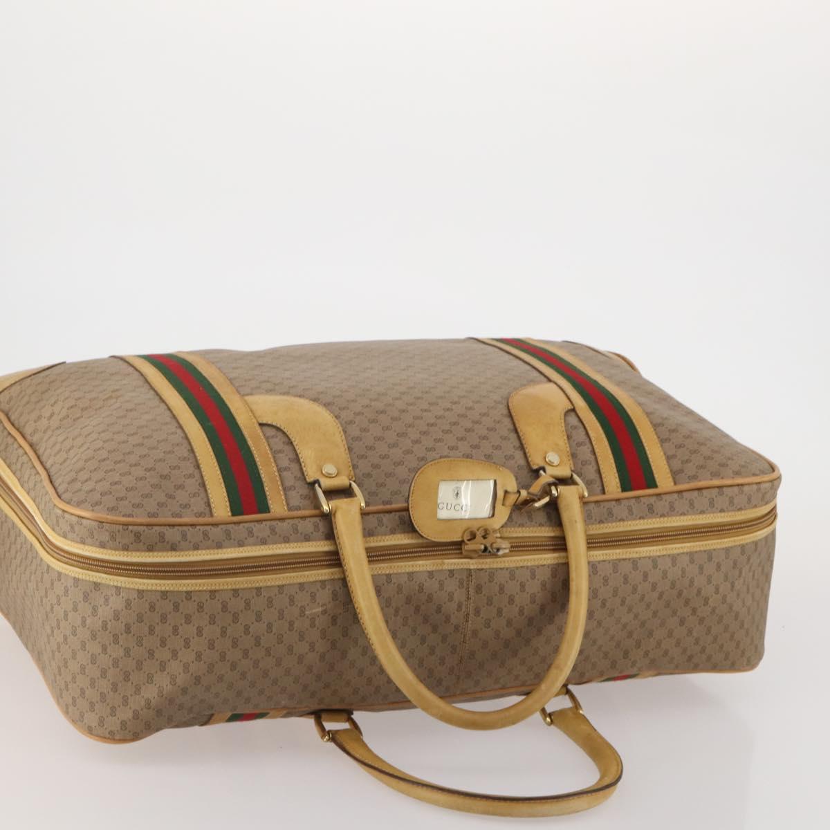 GUCCI Micro GG Supreme Web Sherry Line Bag PVC Beige 010 58 1744 65 Auth 187858A