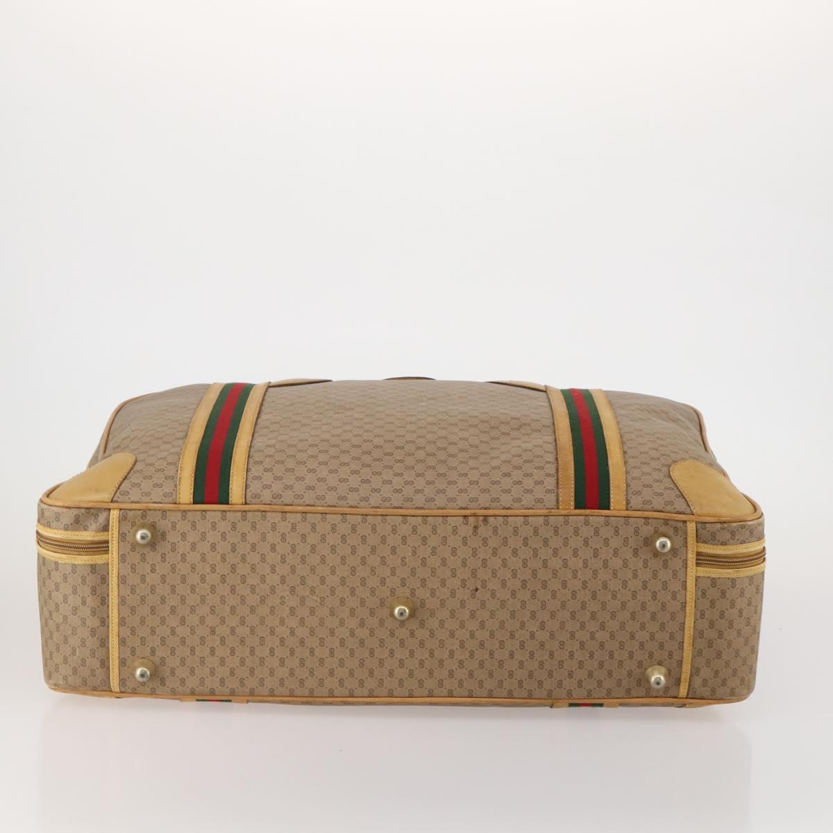 GUCCI Micro GG Supreme Web Sherry Line Bag PVC Beige 010 58 1744 65 Auth 187858A