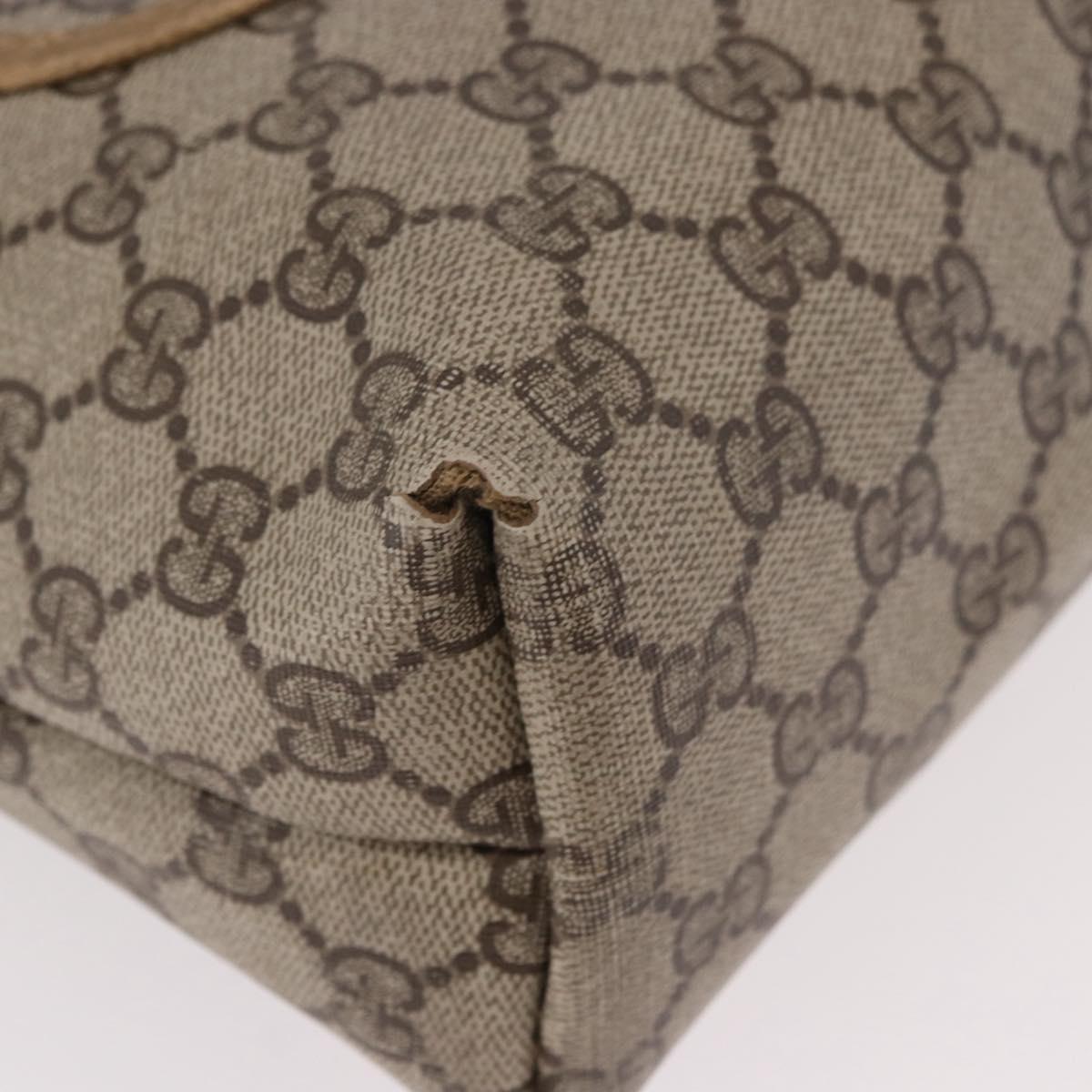 GUCCI GG Supreme Web Sherry Line Tote Bag PVC Beige 39 02 003 Auth 187861