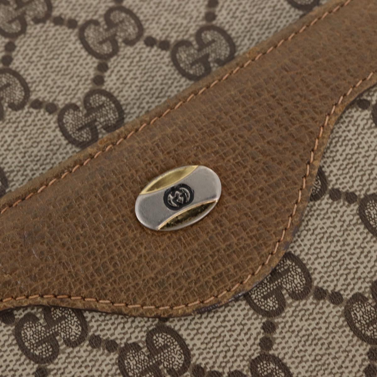 GUCCI GG Supreme Web Sherry Line Tote Bag PVC Beige 39 02 003 Auth 187861
