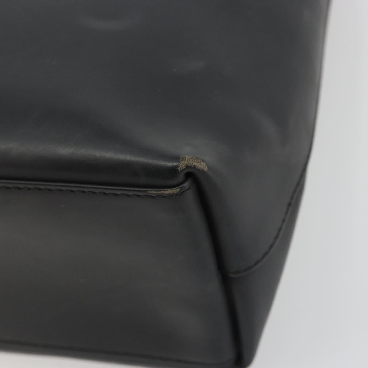 GUCCI Shoulder Bag Leather Black Silver 001 3297 Auth 187862