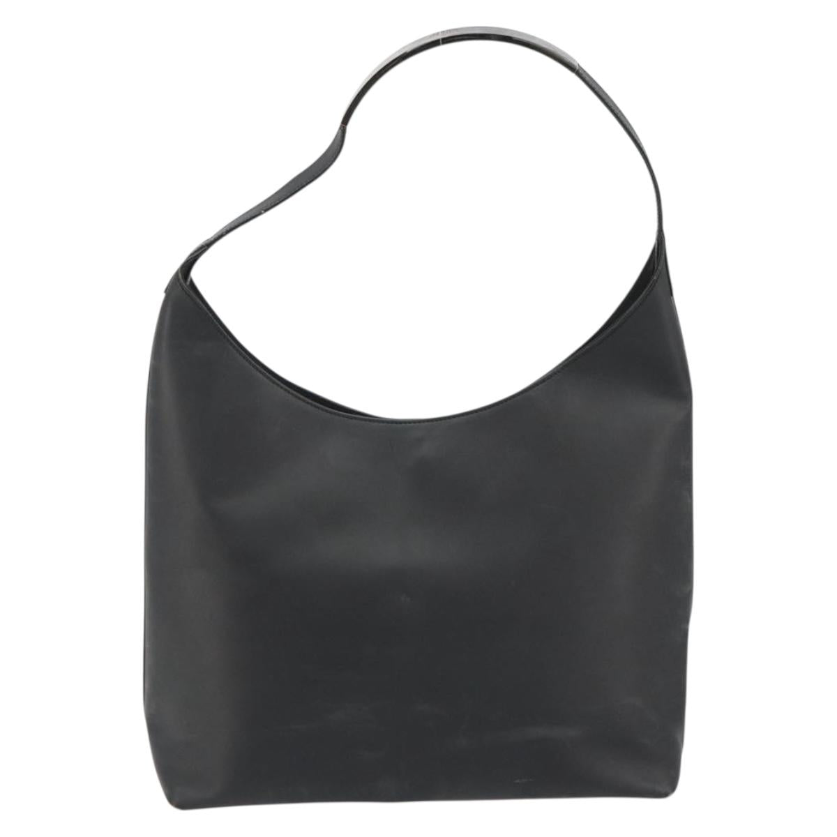 GUCCI Shoulder Bag Leather Black Silver 001 3297 Auth 187862