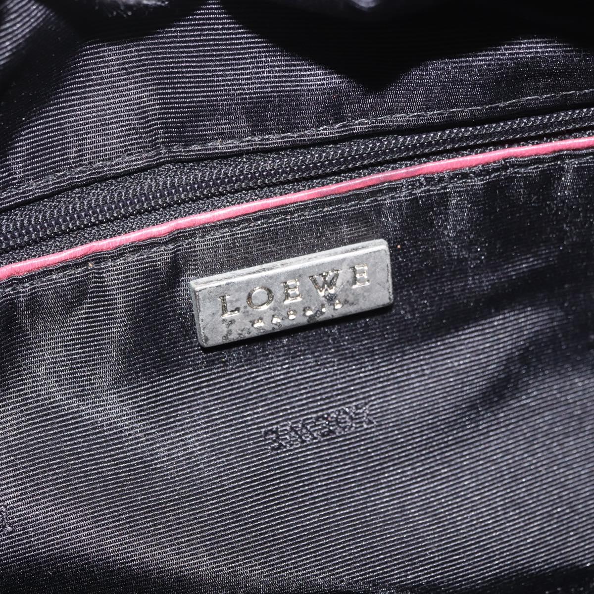 LOEWE Shoulder Bag Leather Green Silver Auth 187866A