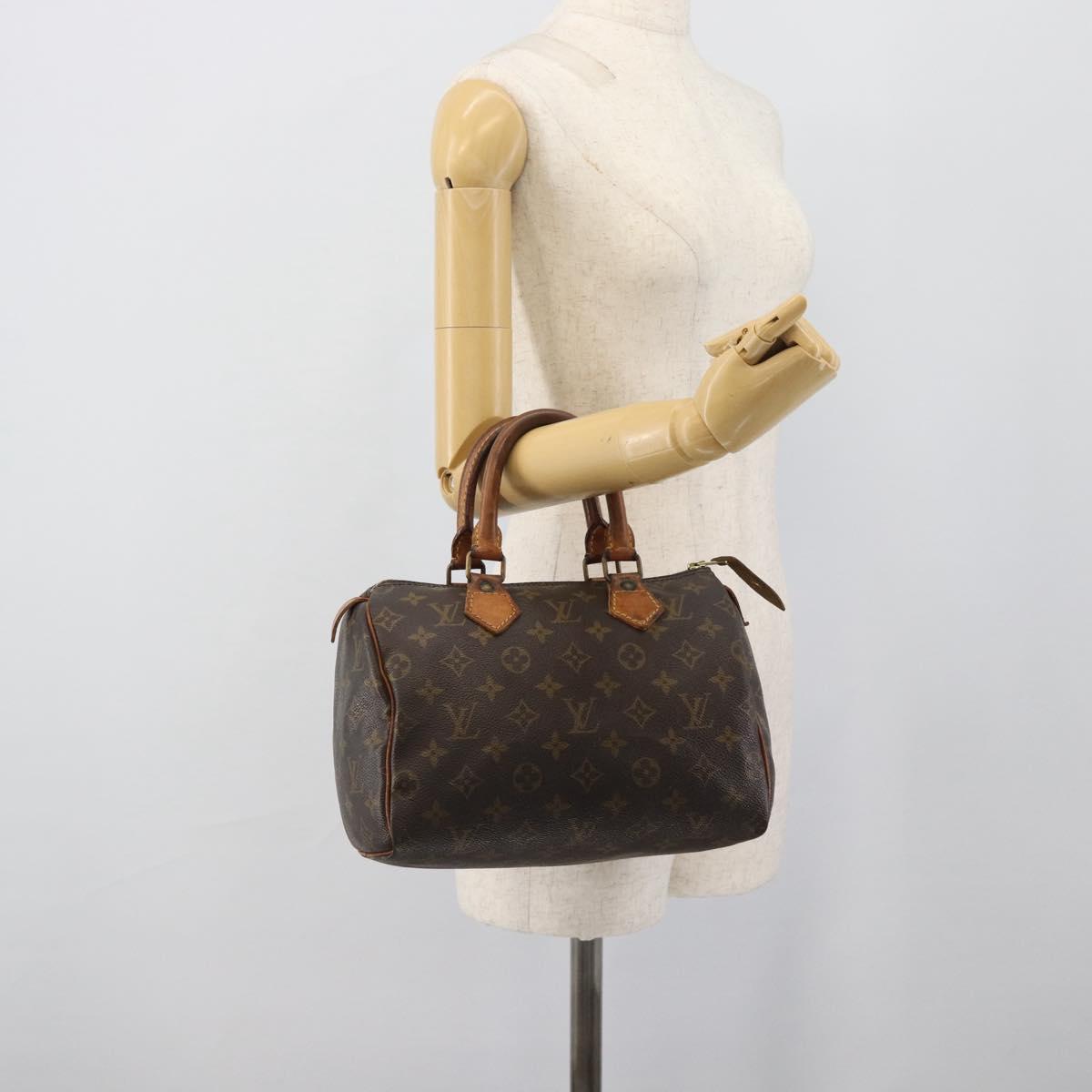 LOUIS VUITTON Monogram Speedy 25 Hand Bag M41528 LV Auth 187869