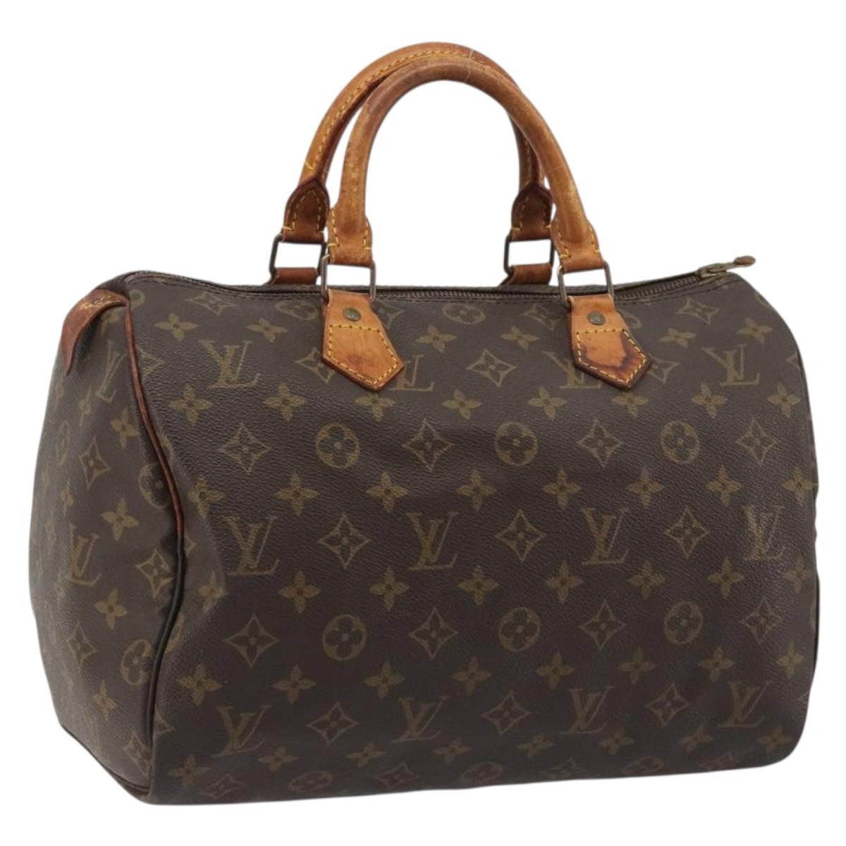 LOUIS VUITTON Monogram Speedy 30 Hand Bag M41526 LV Auth 187870