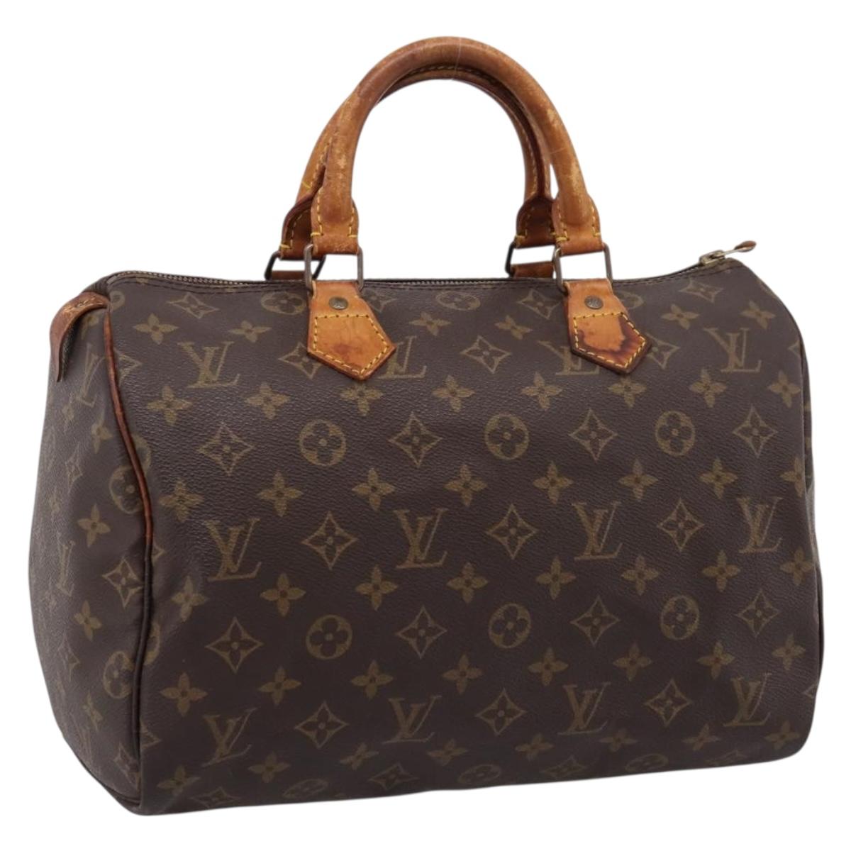 LOUIS VUITTON Monogram Speedy 30 Hand Bag M41526 LV Auth 187870
