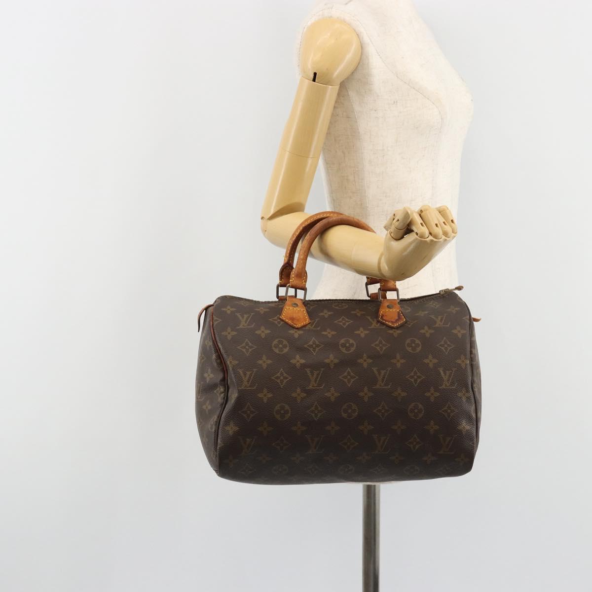LOUIS VUITTON Monogram Speedy 30 Hand Bag M41526 LV Auth 187870