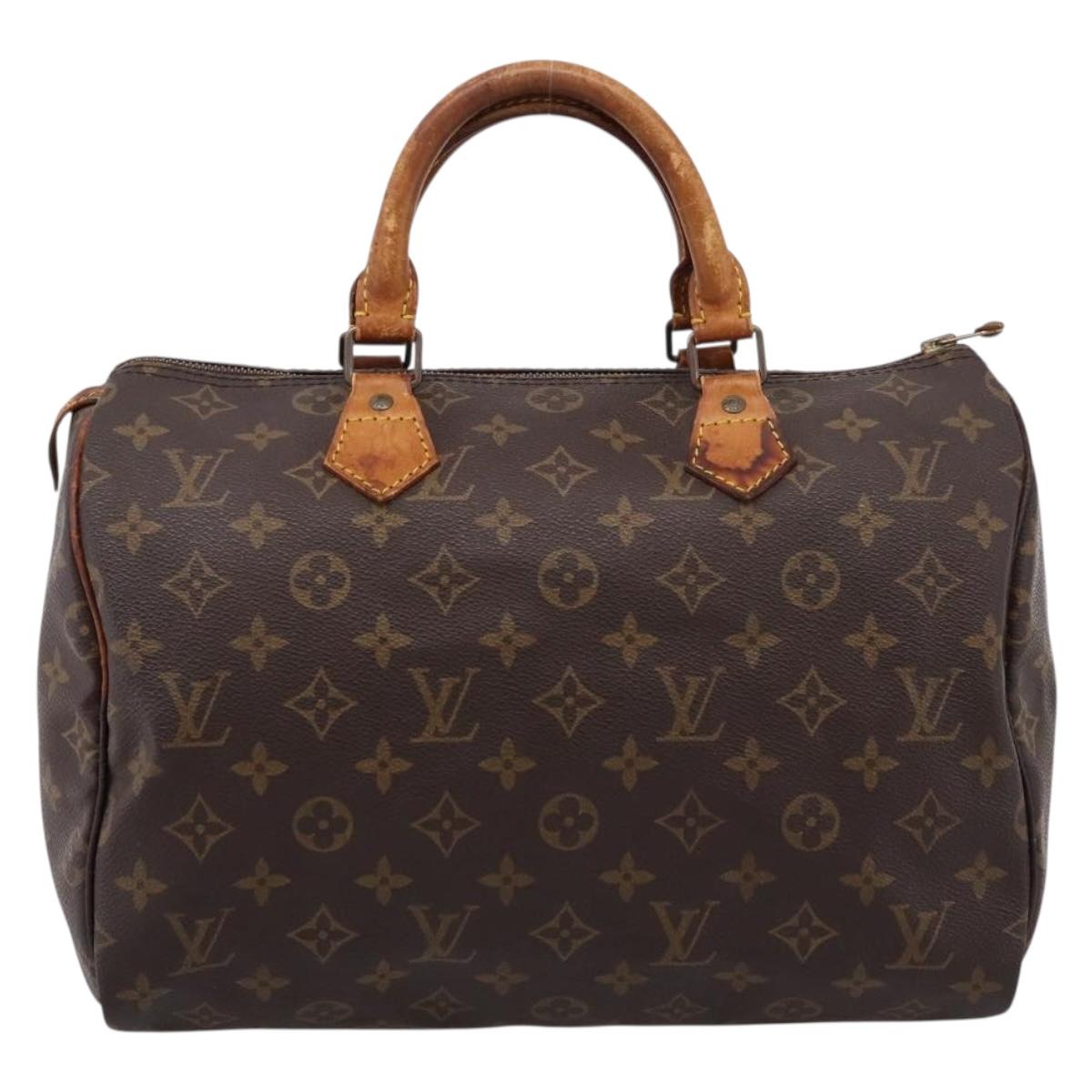LOUIS VUITTON Monogram Speedy 30 Hand Bag M41526 LV Auth 187870