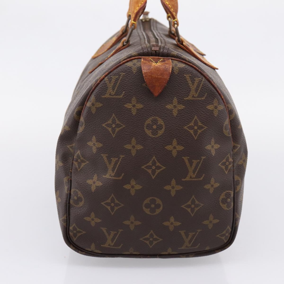 LOUIS VUITTON Monogram Speedy 30 Hand Bag M41526 LV Auth 187870