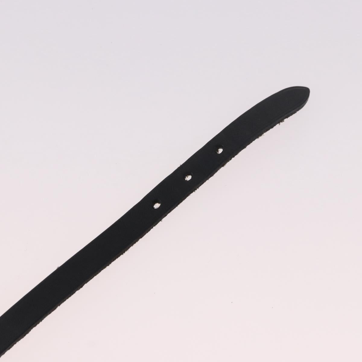 HERMES Appi 3 Bracelet Leather Black Auth 187888