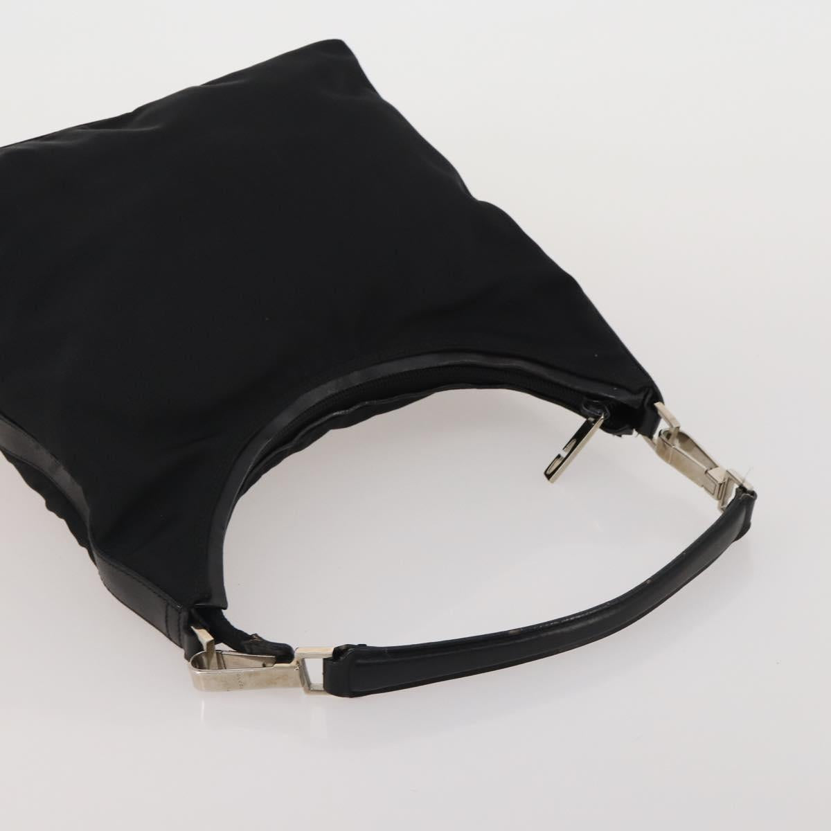 GUCCI Bamboo Shoulder Bag Nylon 2 Set Black Auth 187896