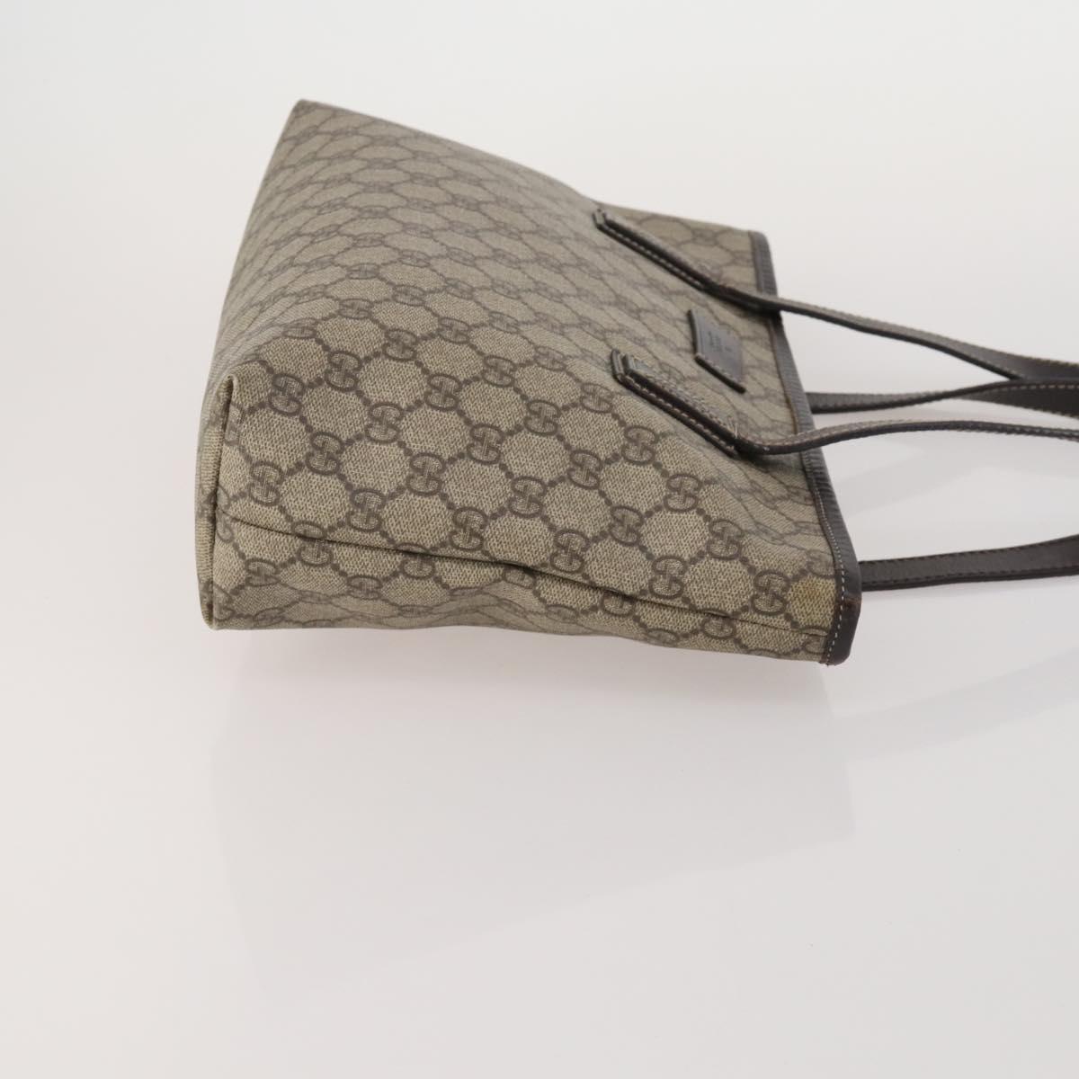 GUCCI GG Supreme Web Sherry Line Bag PVC Suede 3 Set Beige Brown Auth 187898