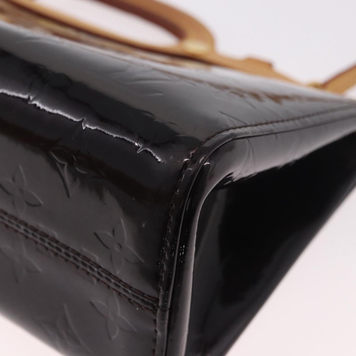 LOUIS VUITTON Vernis Roxbury Drive Hand Bag Amarante M91995 Auth 187927V