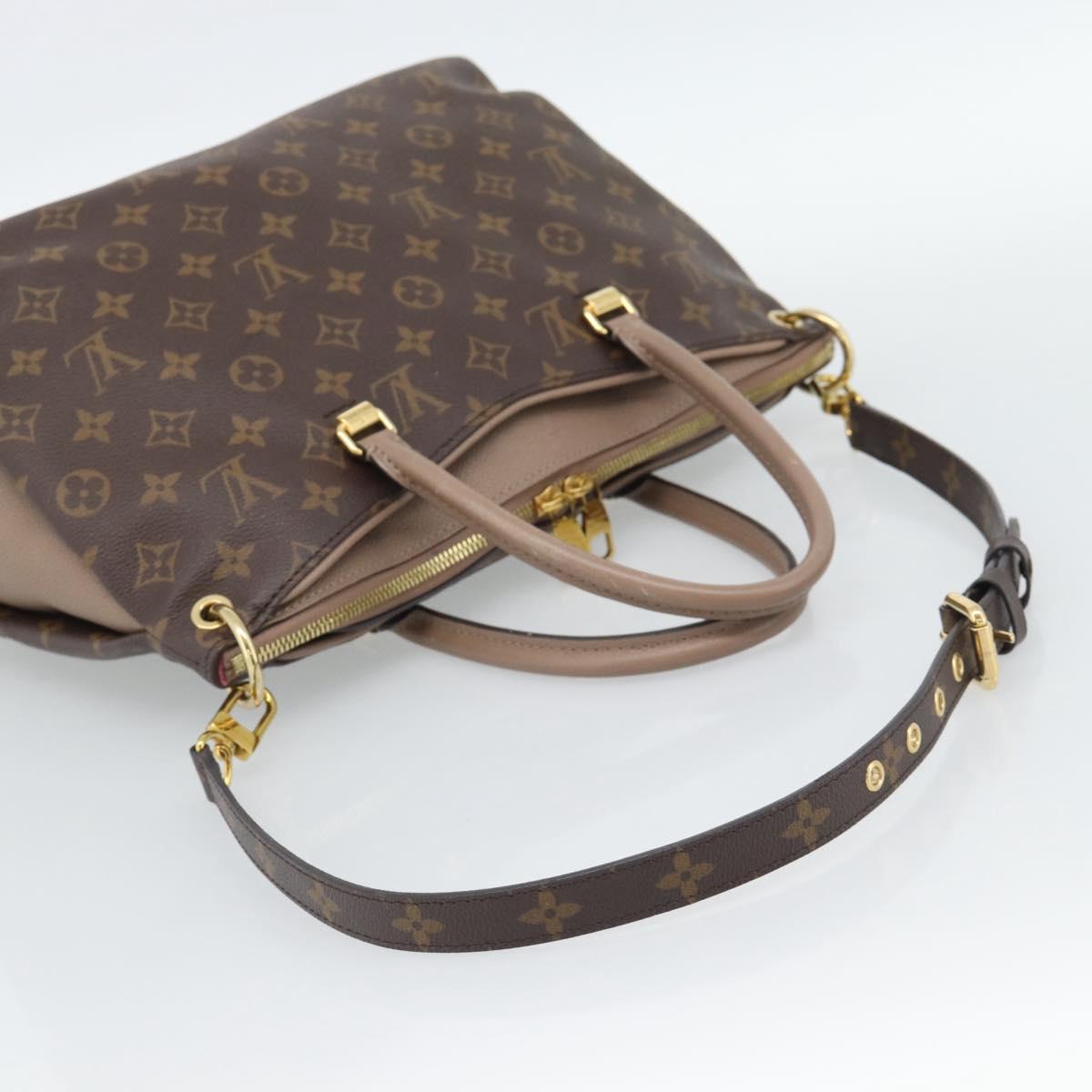 LOUIS VUITTON Monogram Pallas MM Hand Bag 2way LV Auth 187929M