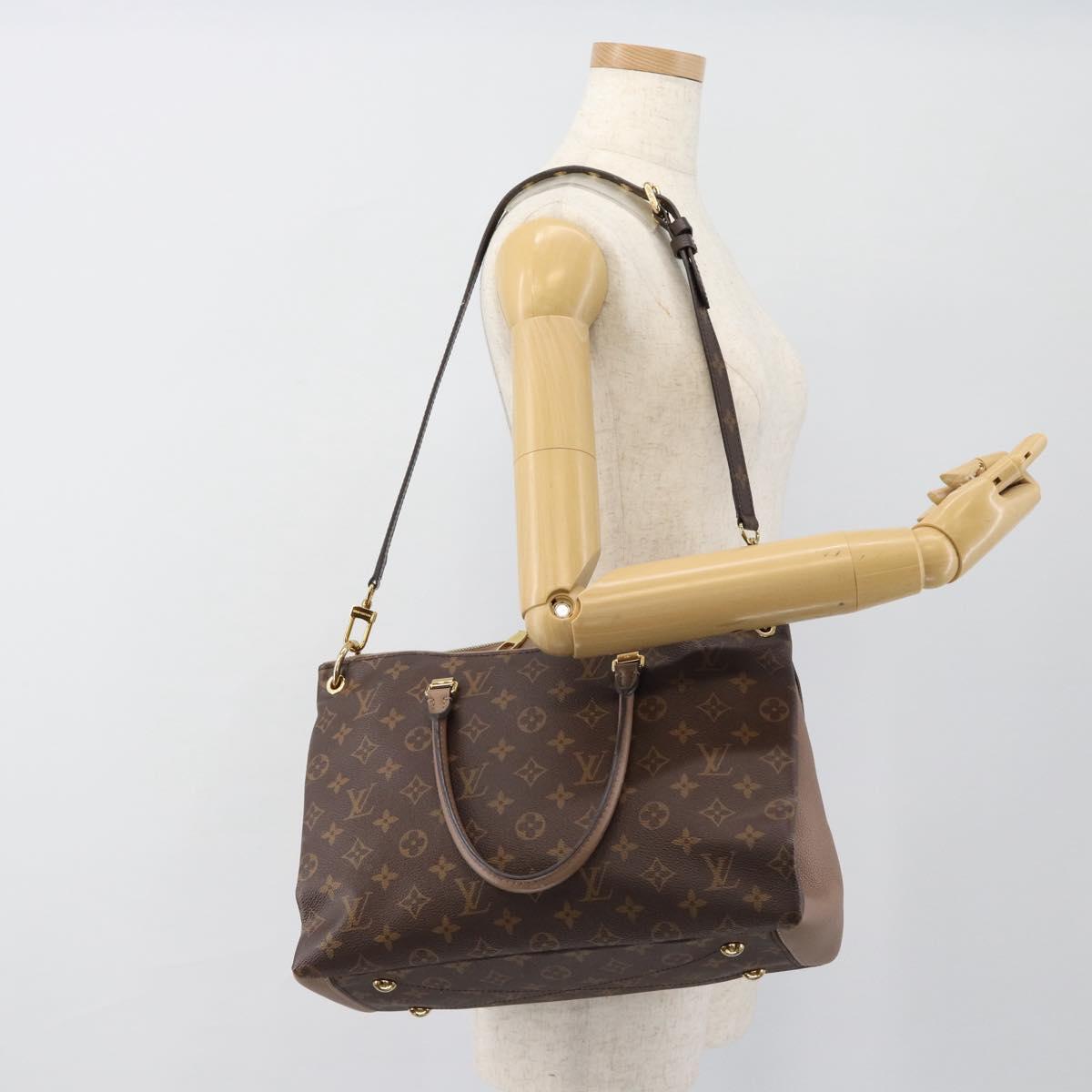 LOUIS VUITTON Monogram Pallas MM Hand Bag 2way LV Auth 187929M