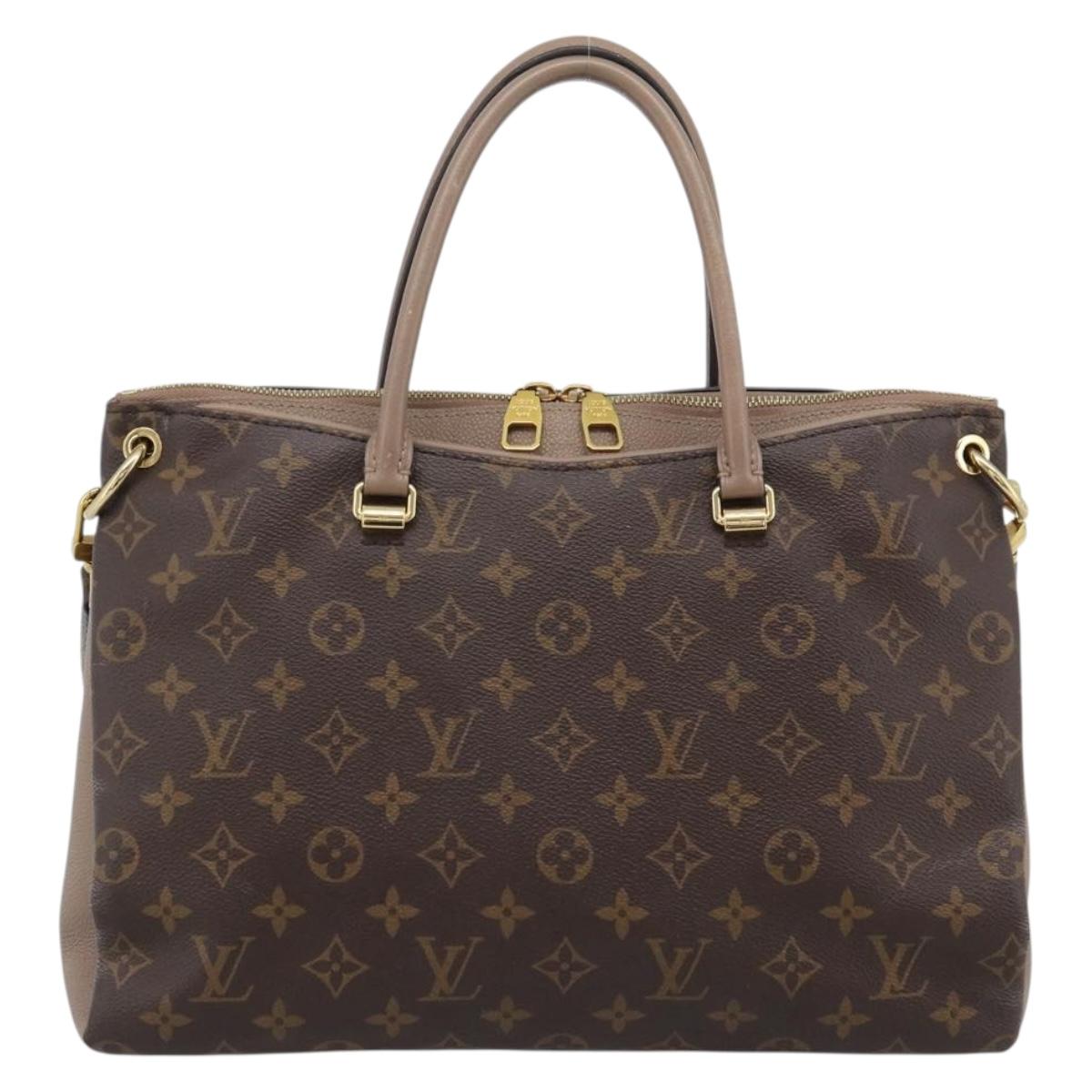 LOUIS VUITTON Monogram Pallas MM Hand Bag 2way LV Auth 187929M