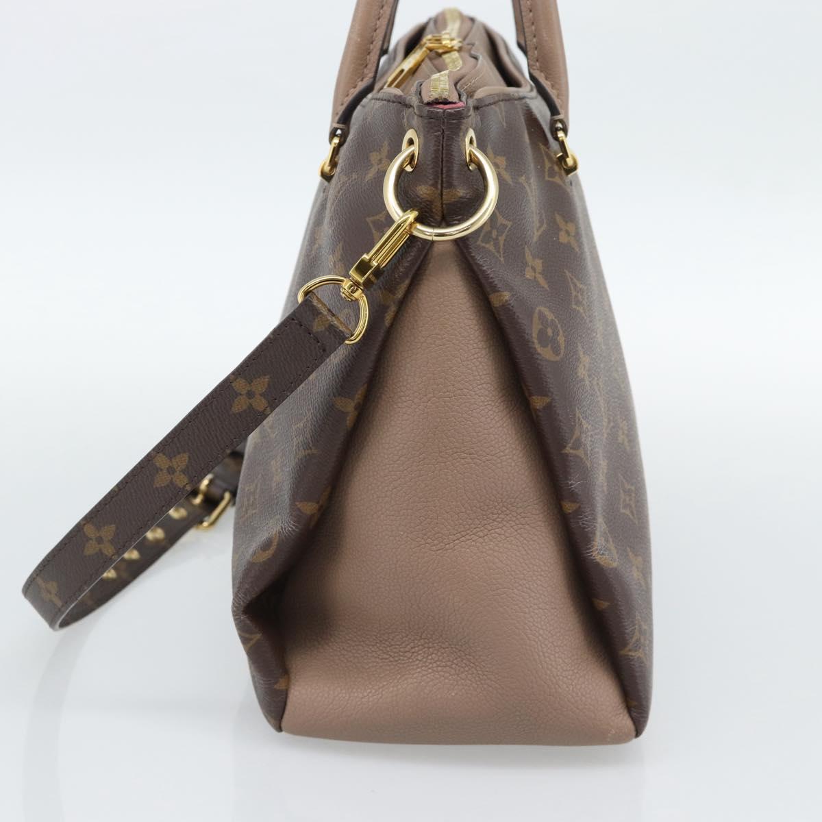 LOUIS VUITTON Monogram Pallas MM Hand Bag 2way LV Auth 187929M