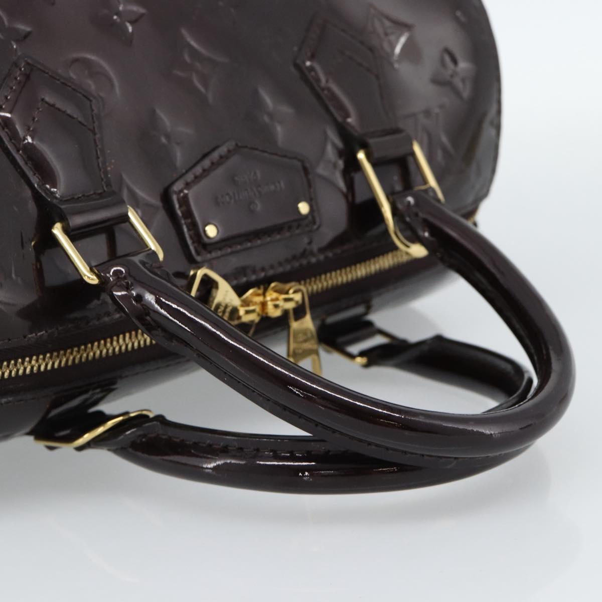 LOUIS VUITTON Vernis Montana Hand Bag Rouge Forbist LV Auth 187934V