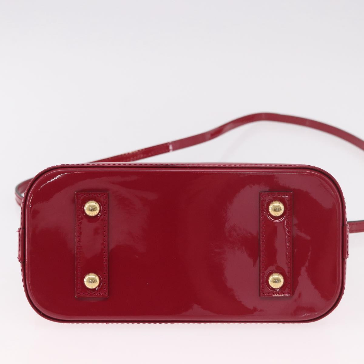 LOUIS VUITTON Monogram Vernis Alma BB Hand Bag Rose Andian M91771 Auth 187936V