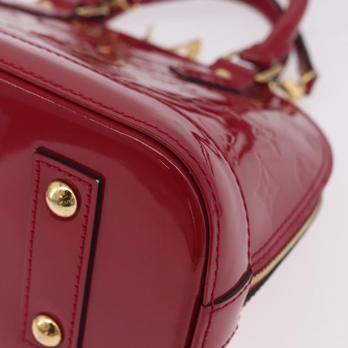 LOUIS VUITTON Monogram Vernis Alma BB Hand Bag Rose Andian M91771 Auth 187936V