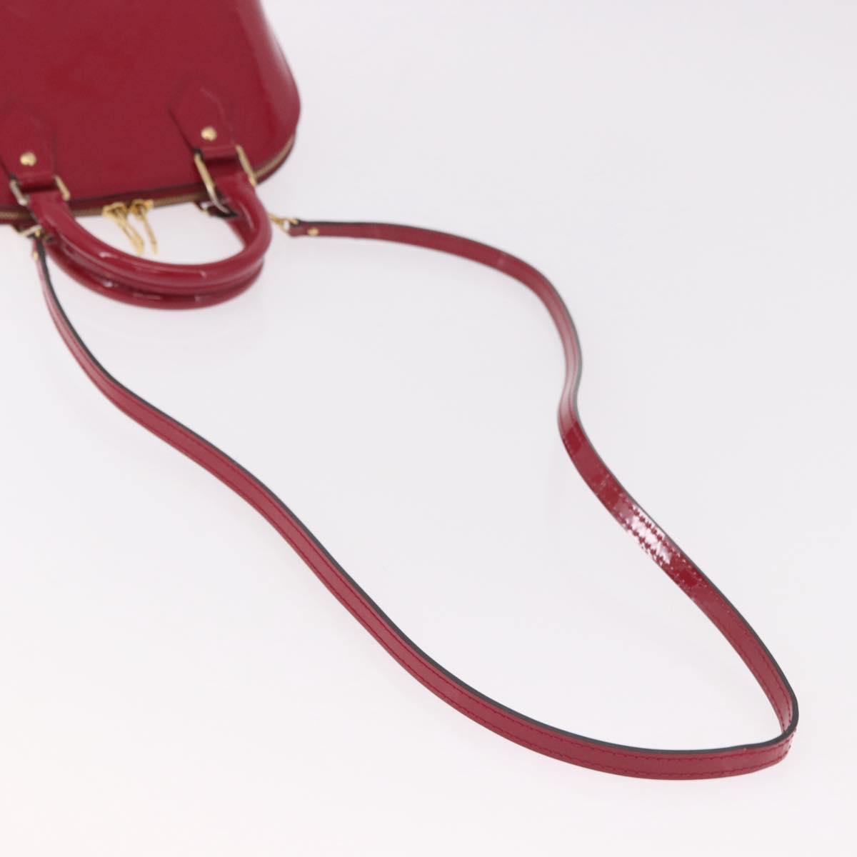 LOUIS VUITTON Monogram Vernis Alma BB Hand Bag Rose Andian M91771 Auth 187936V