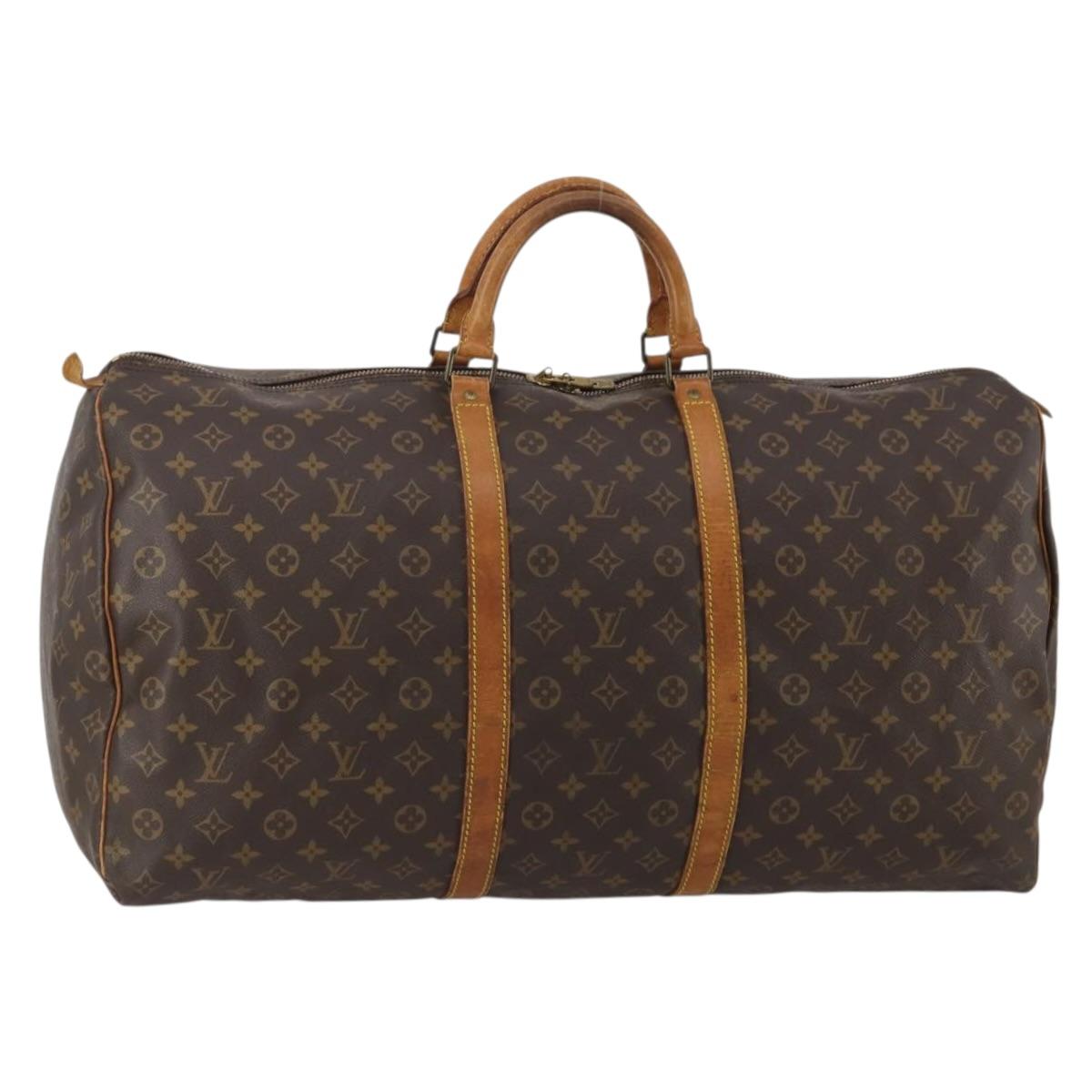 LOUIS VUITTON Monogram Keepall 60 Boston Bag M41422 LV Auth 187945