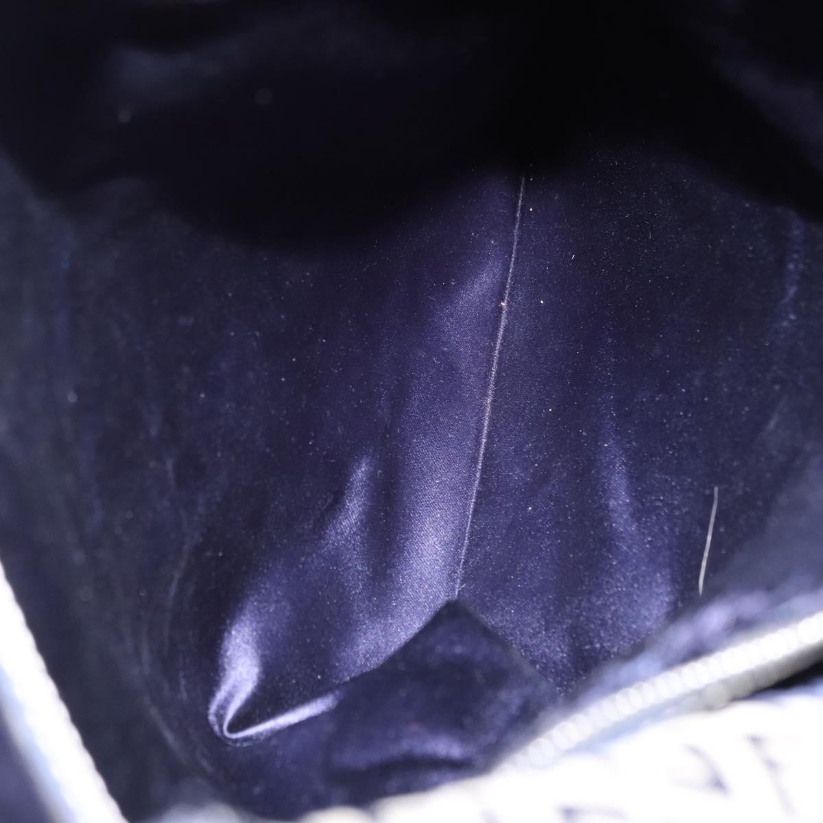 FENDI Zucchino Tote Bag Navy Silver Auth 187958