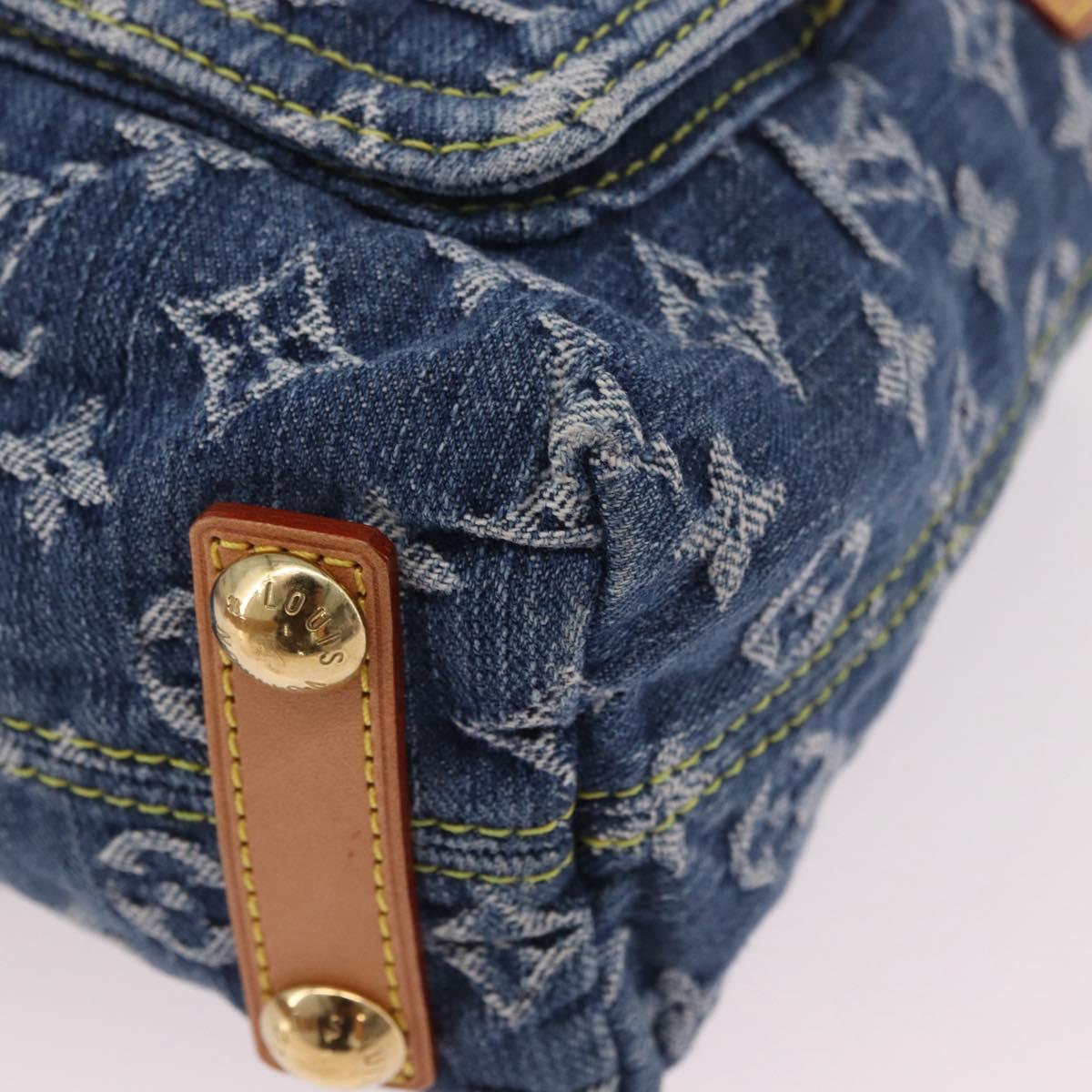 LOUIS VUITTON Monogram denim Buggy PM Shoulder Bag Blue M95049 LV Auth 187959SAM