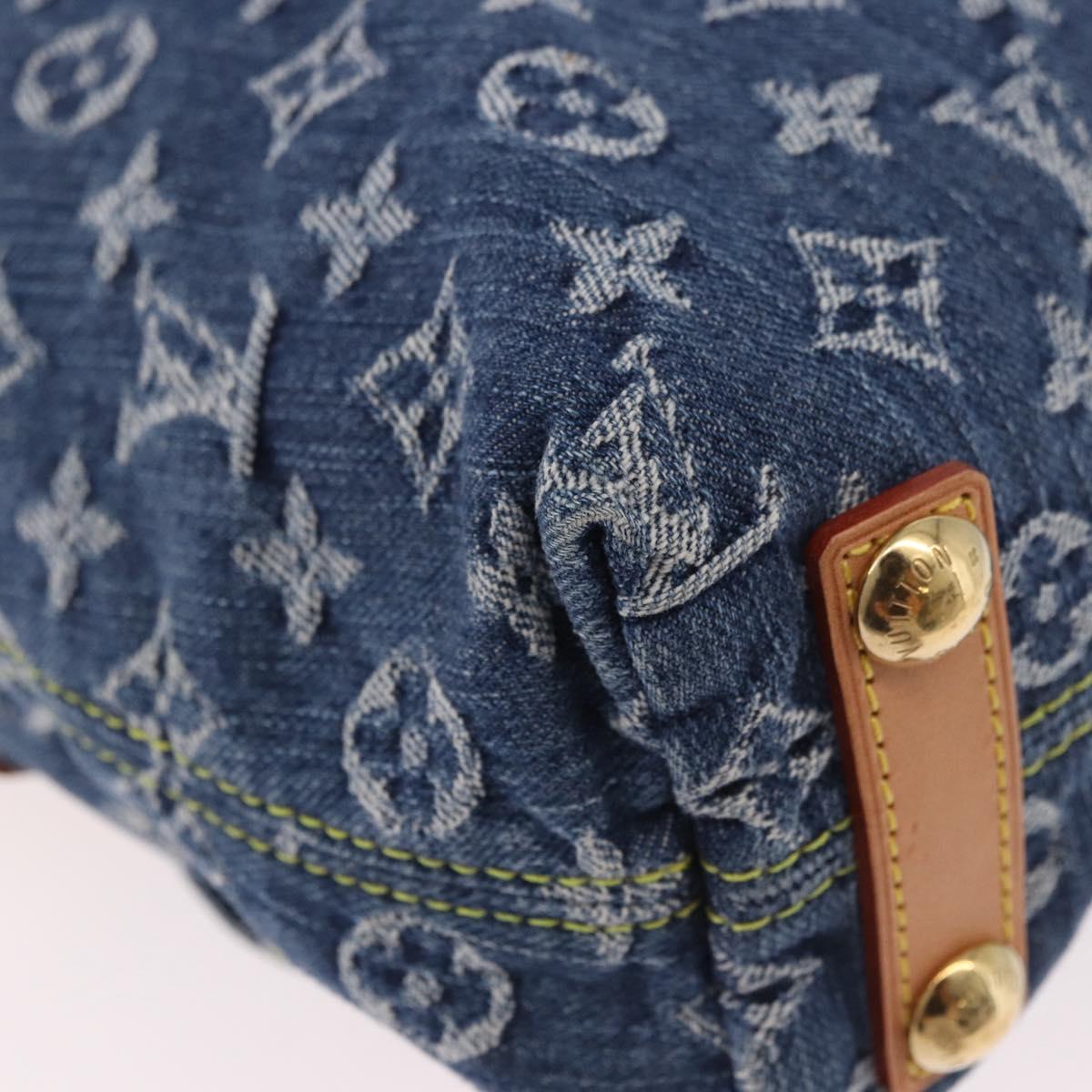 LOUIS VUITTON Monogram denim Buggy PM Shoulder Bag Blue M95049 LV Auth 187959SAM