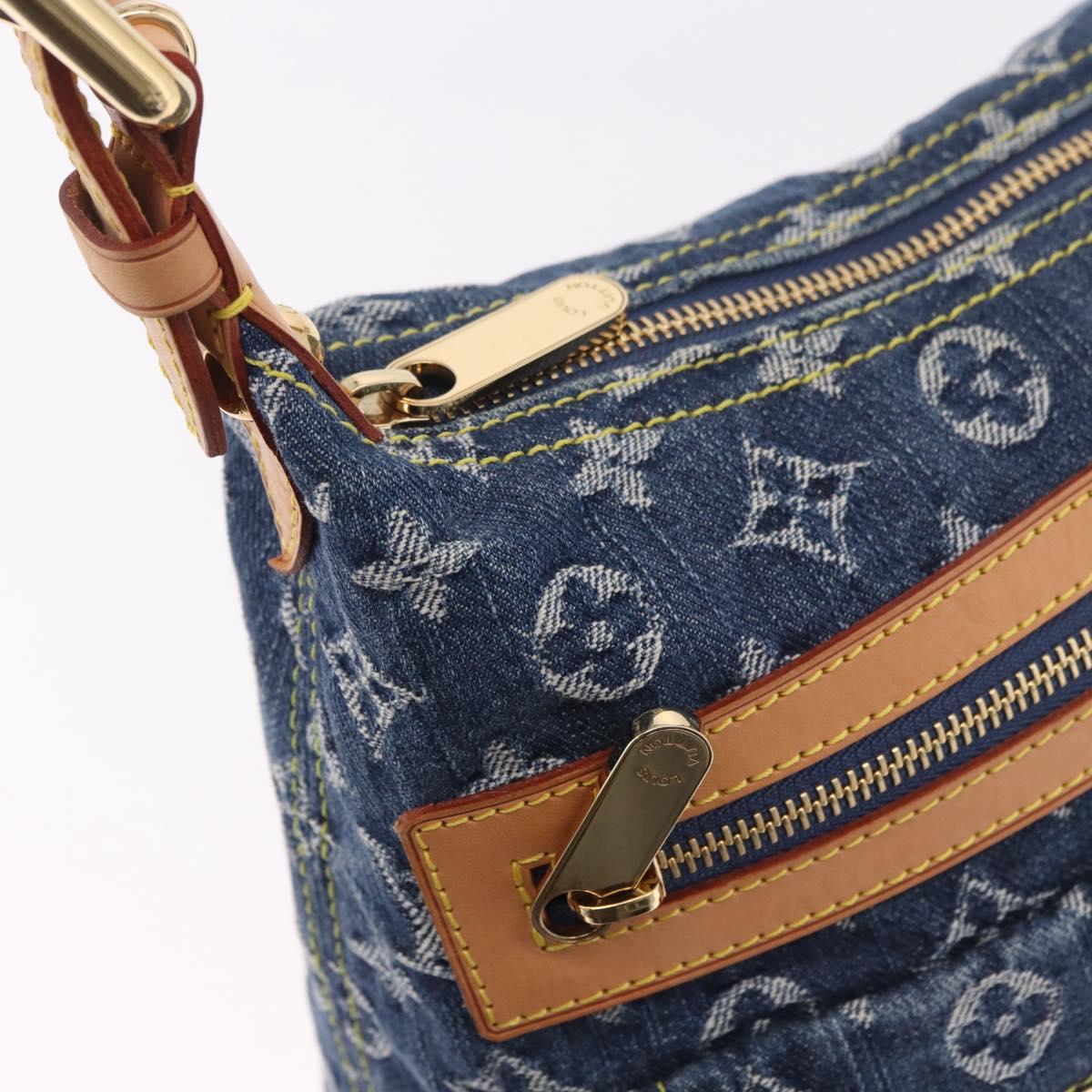 LOUIS VUITTON Monogram denim Buggy PM Shoulder Bag Blue M95049 LV Auth 187959SAM