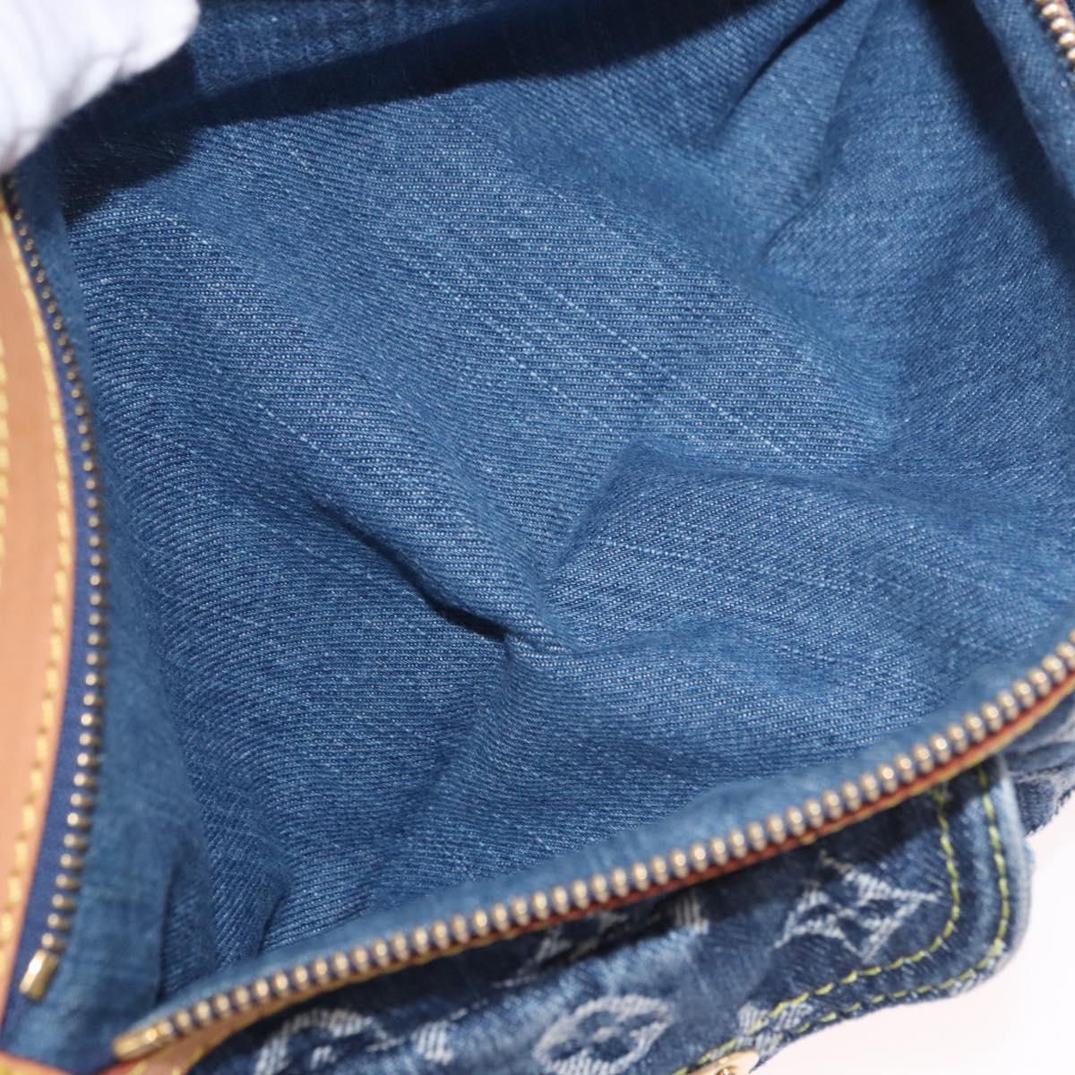 LOUIS VUITTON Monogram denim Buggy PM Shoulder Bag Blue M95049 LV Auth 187959SAM