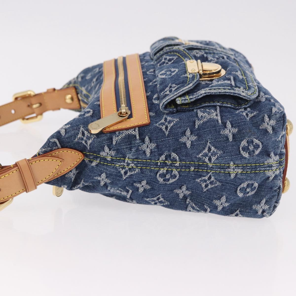 LOUIS VUITTON Monogram denim Buggy PM Shoulder Bag Blue M95049 LV Auth 187959SAM