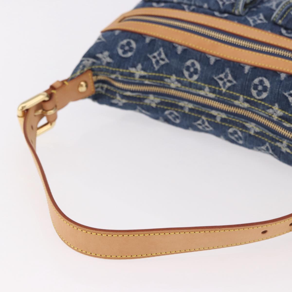 LOUIS VUITTON Monogram denim Buggy PM Shoulder Bag Blue M95049 LV Auth 187959SAM