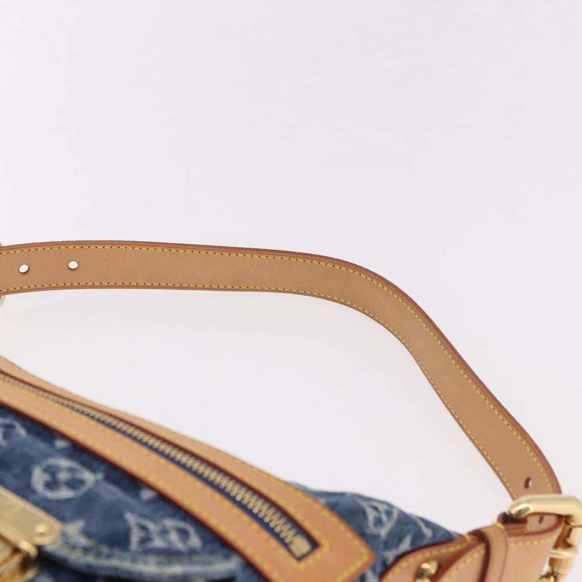 LOUIS VUITTON Monogram denim Buggy PM Shoulder Bag Blue M95049 LV Auth 187959SAM