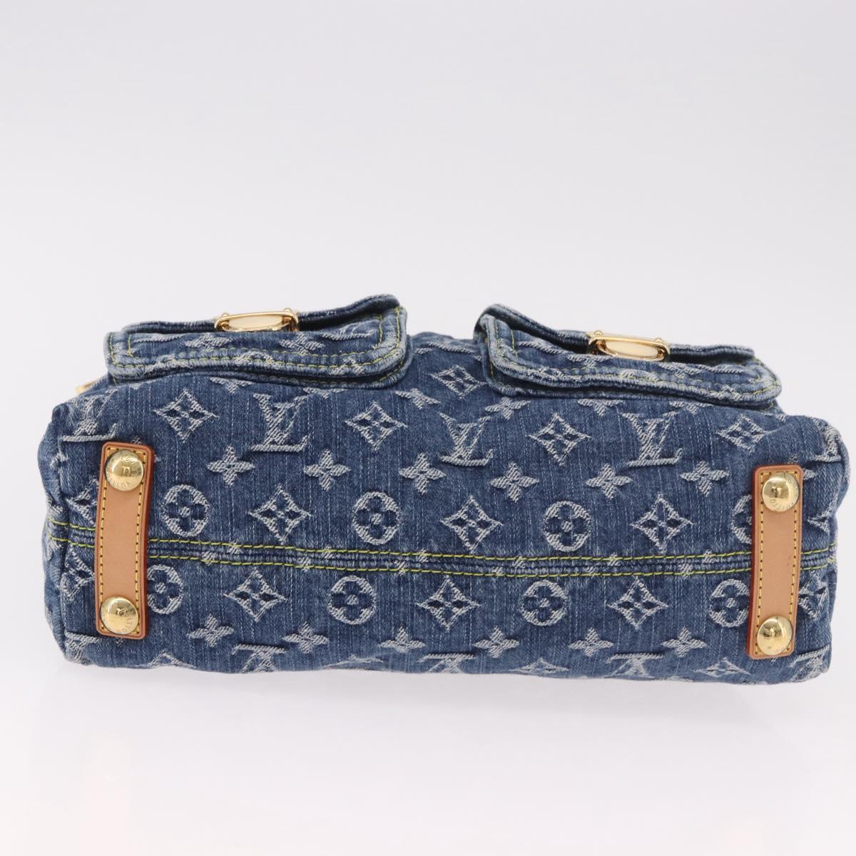 LOUIS VUITTON Monogram denim Buggy PM Shoulder Bag Blue M95049 LV Auth 187959SAM