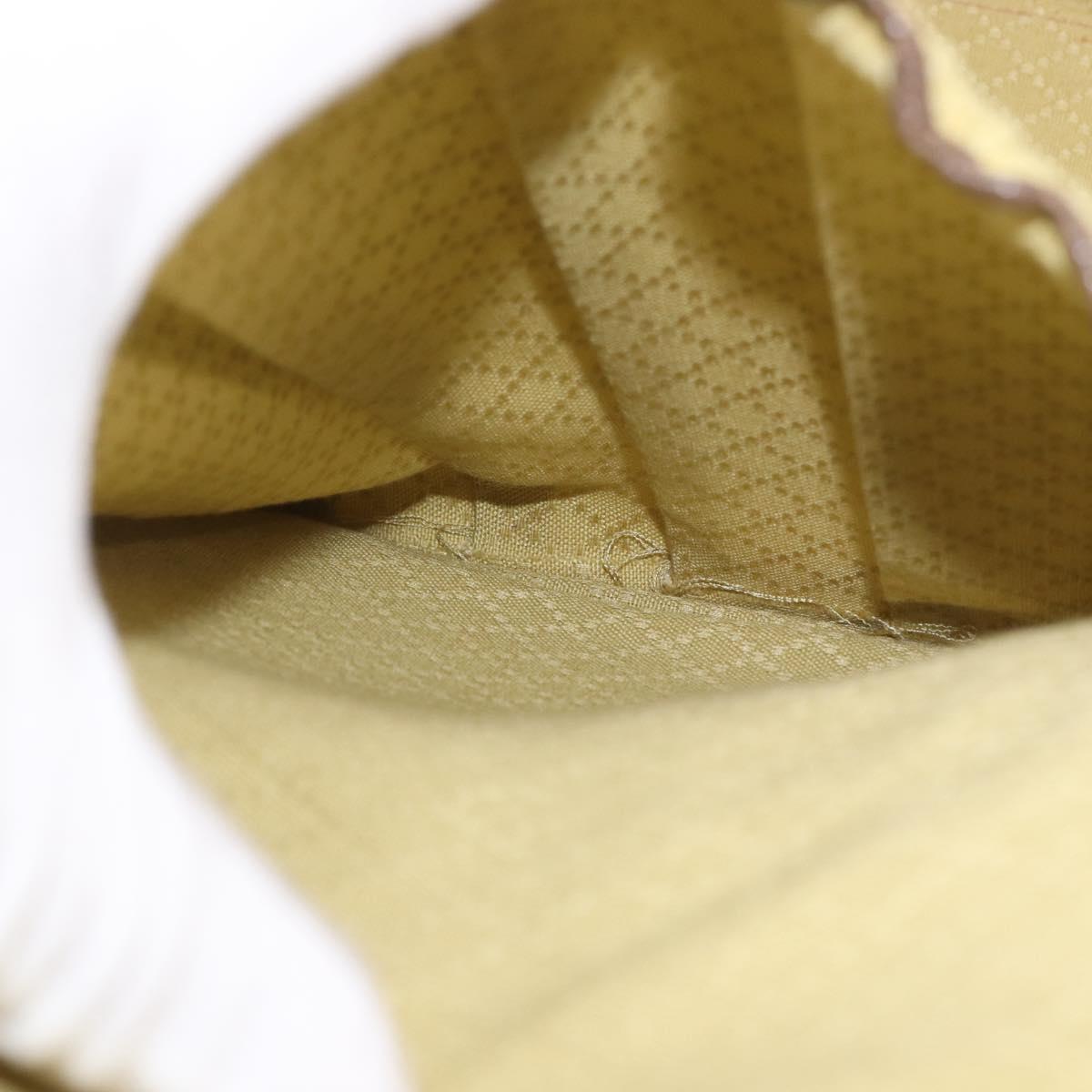 GUCCI GG Supreme Trunk PVC Beige Gold Auth 187964