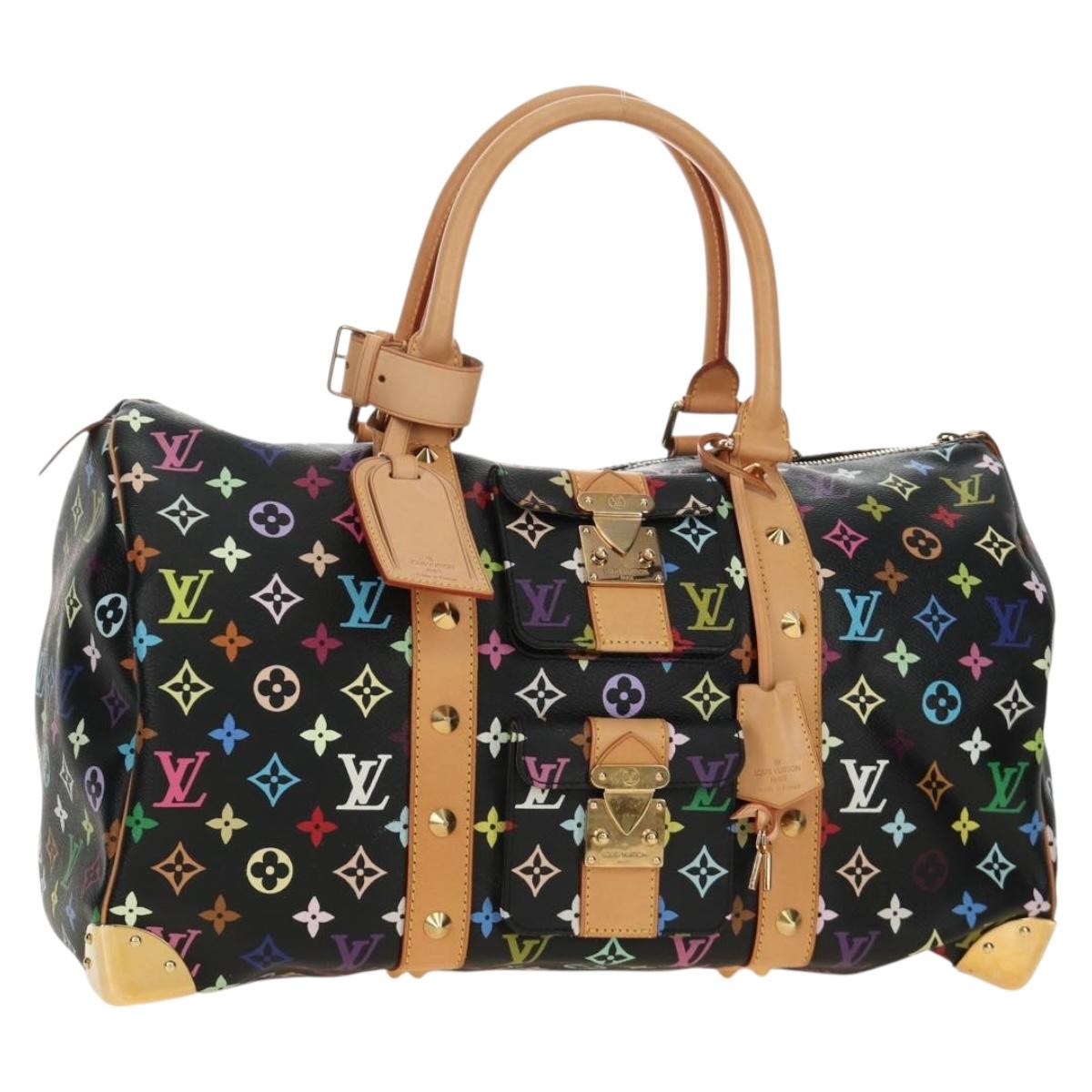 LOUIS VUITTON Multicolor Keepall 45 Boston Bag M92640 LV Auth 187965SAM