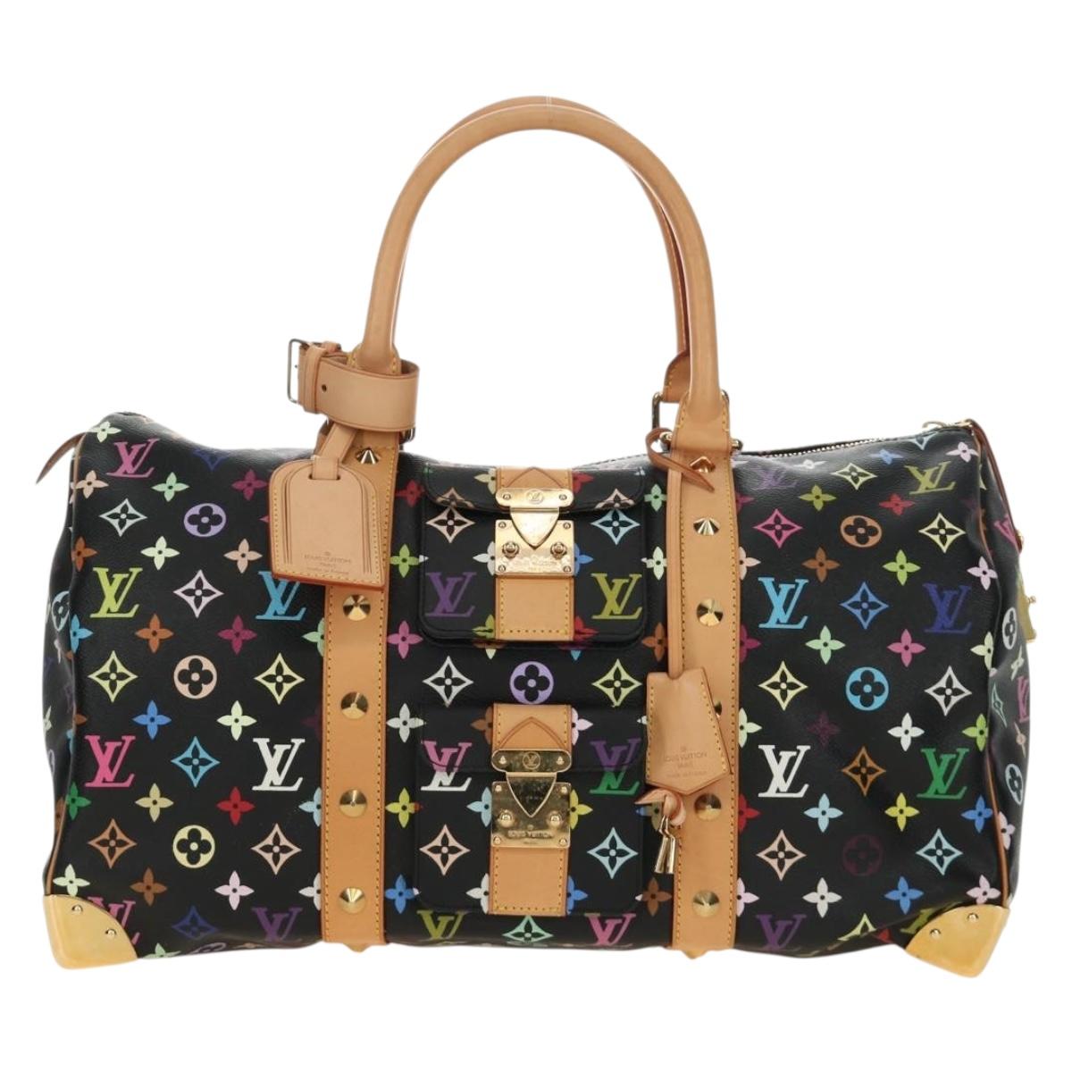 LOUIS VUITTON Multicolor Keepall 45 Boston Bag M92640 LV Auth 187965SAM