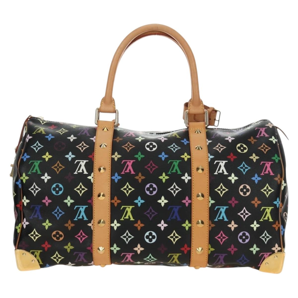 LOUIS VUITTON Multicolor Keepall 45 Boston Bag M92640 LV Auth 187965SAM