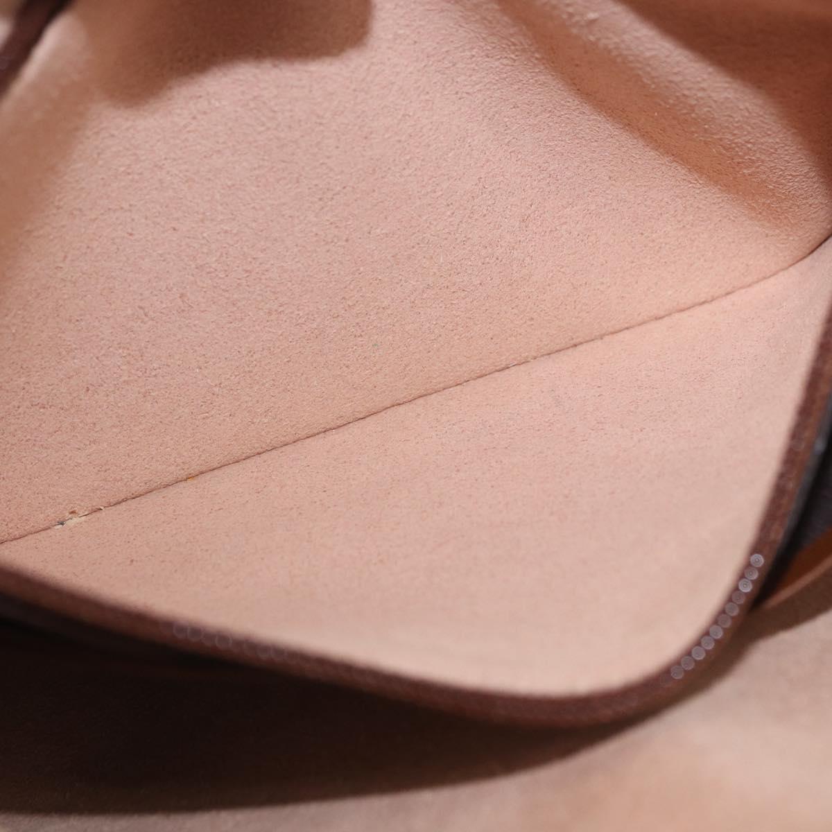 GUCCI GG Supreme Chain Accessory Pouch PVC Beige Gold 456866 Auth 187966V